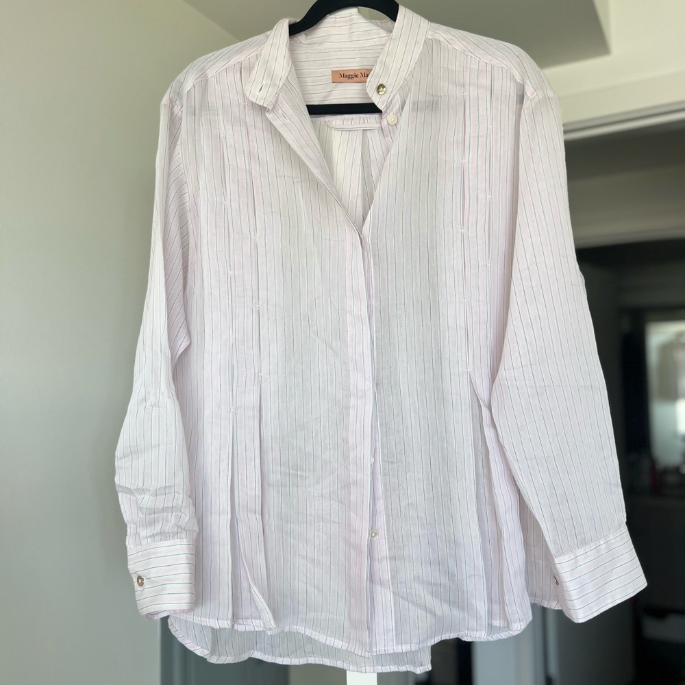 Mango Pastel Striped Shirt